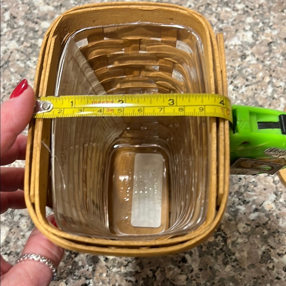 Woven Tan Basket with Lid - Picture 11 of 12